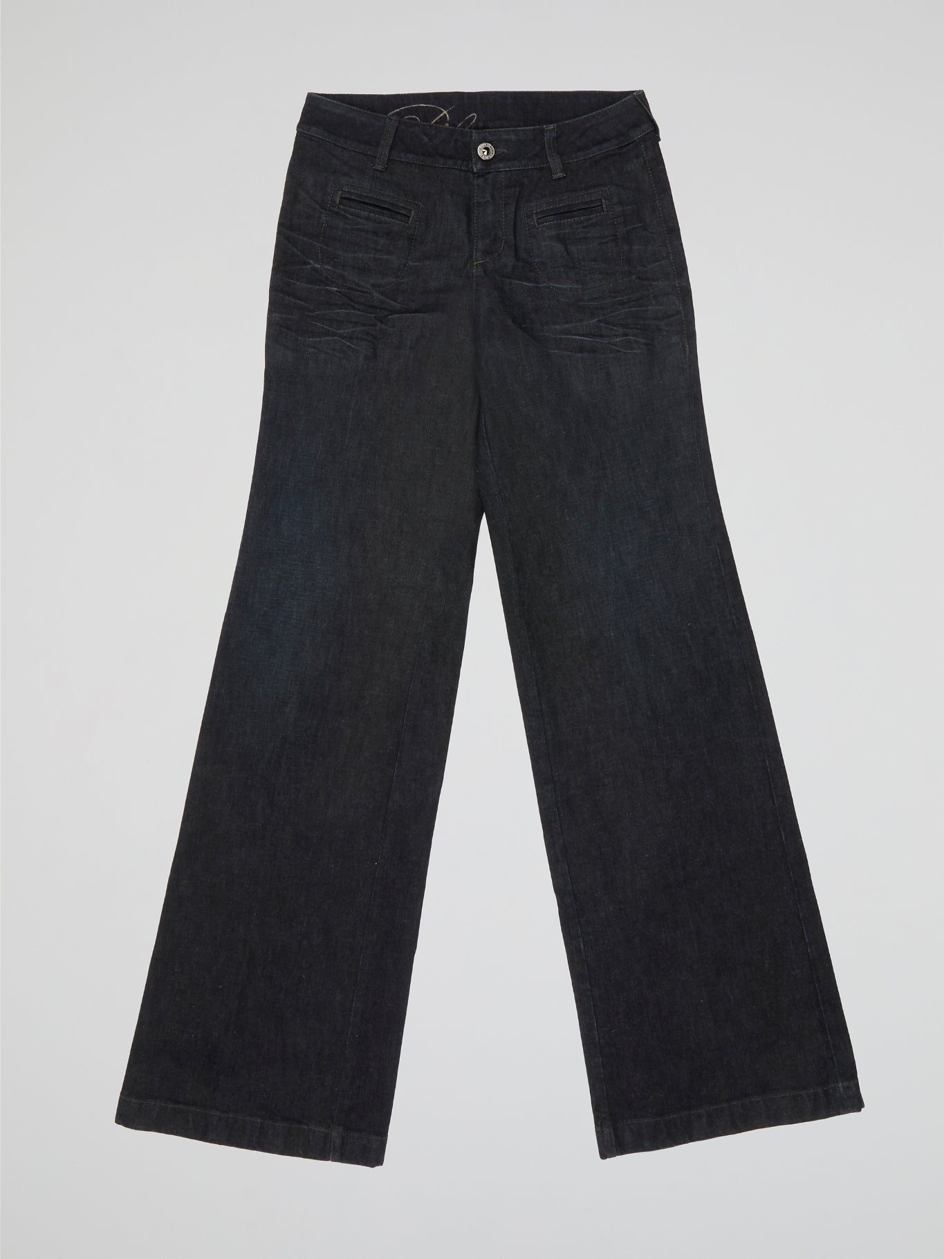 Black Wide Denim Pants