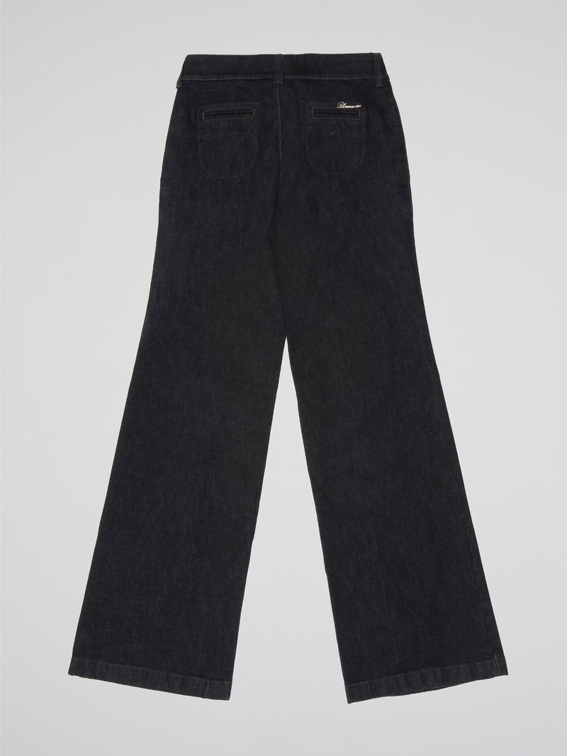 Black Wide Denim Pants