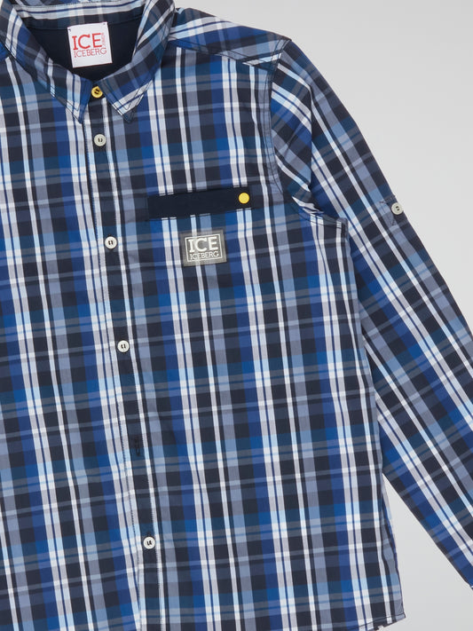 Blue Plaid Shirt