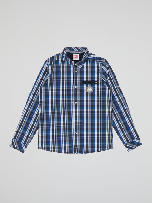 Blue Plaid Shirt