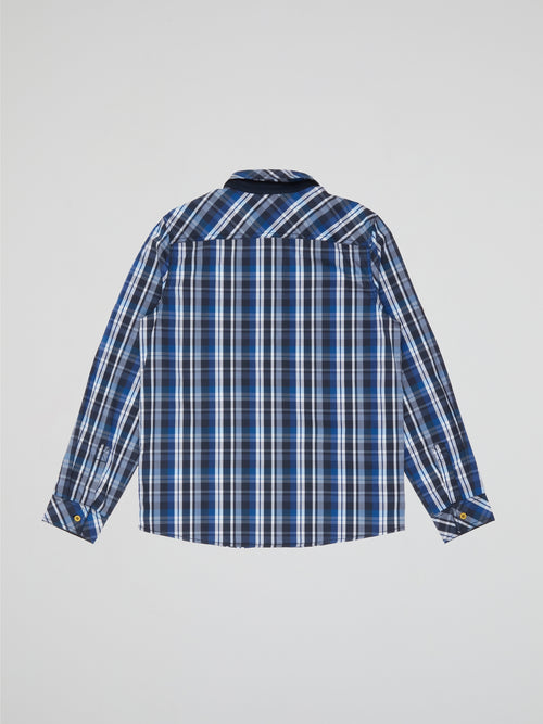 Blue Plaid Shirt