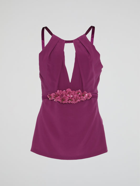 Purple Keyhole Top