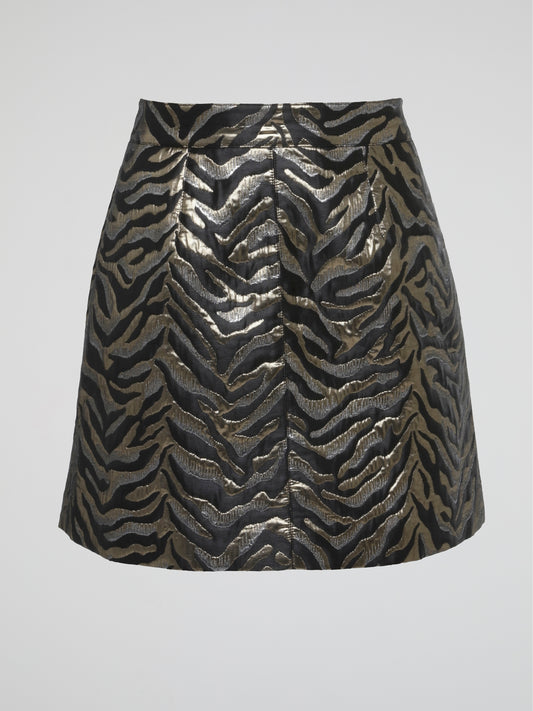 Animal Print Pencil Cut Skirt