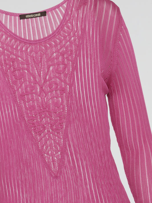 Pink Mesh Top