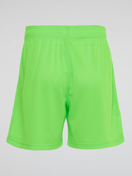Neon Perforated Waistband Shorts