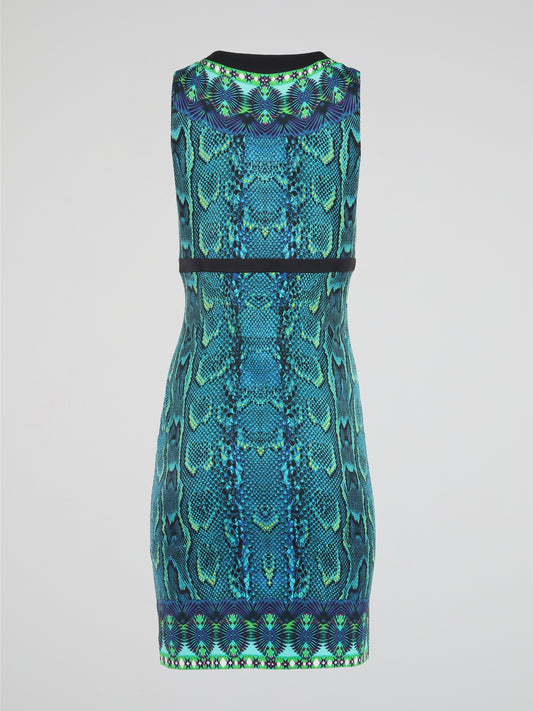 Introducing the ultimate seductive enchantress: the Snake Print Plunge Dress from the iconic Roberto Cavalli collection. Unleash your fierce side as the sinuous python pattern slithers effortlessly across the luxurious fabric, accentuating your every curve. With its daring plunge neckline, this dress is destined to make a statement that boldly whispers "danger meets couture".