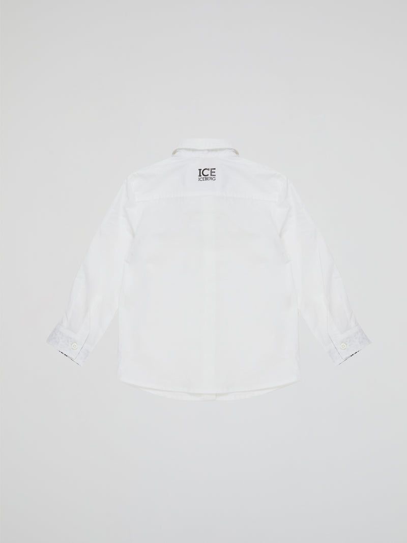 White Donald Duck Print Shirt (Kids)