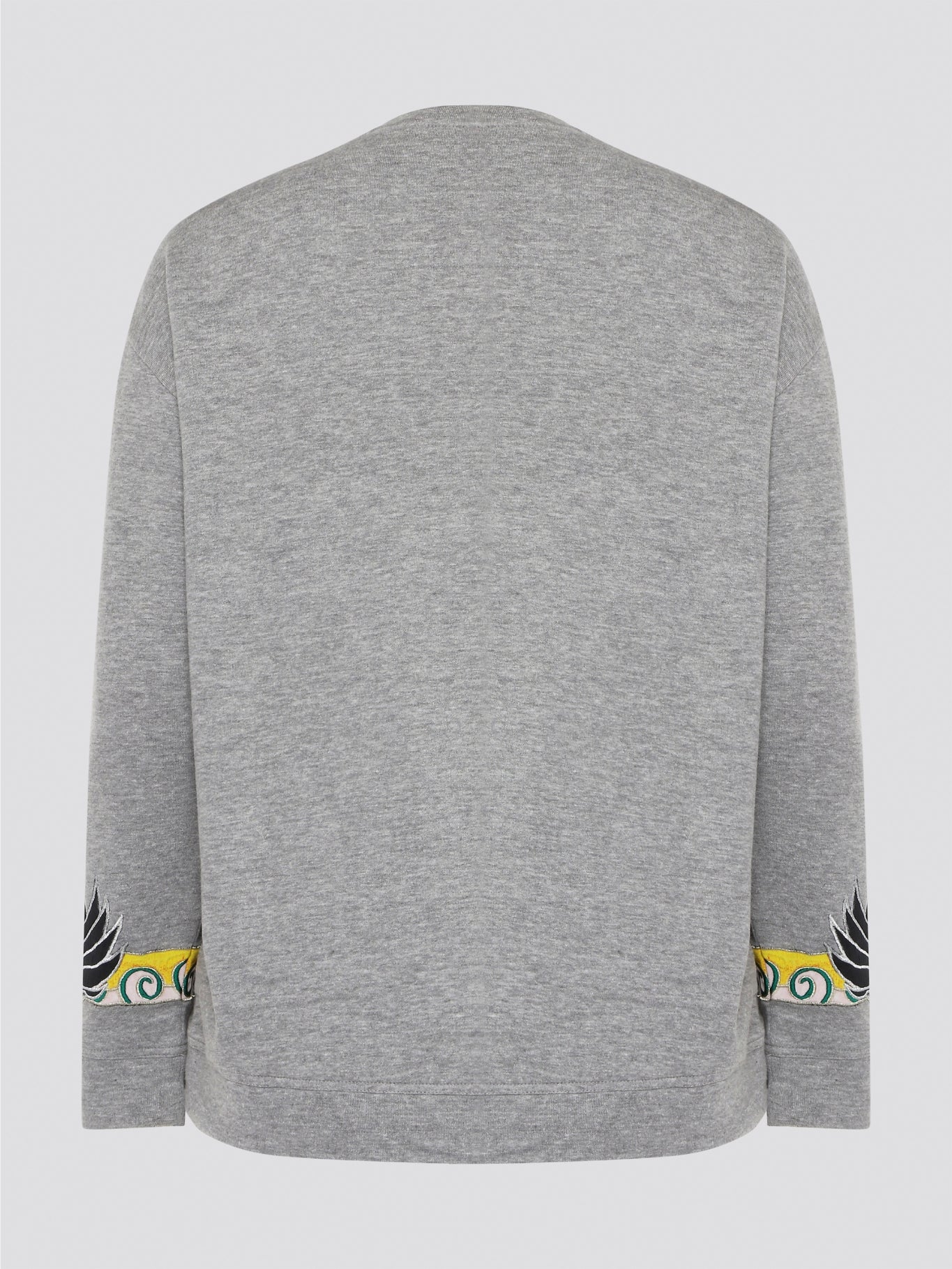Elevate your casual wardrobe with this effortlessly chic Grey Embroidered Sweatshirt from Roberto Cavalli. Crafted with intricate floral embroidery, this sweatshirt adds a touch of luxury to your everyday look. Pair it with jeans for a stylish and comfortable outfit that will turn heads wherever you go.