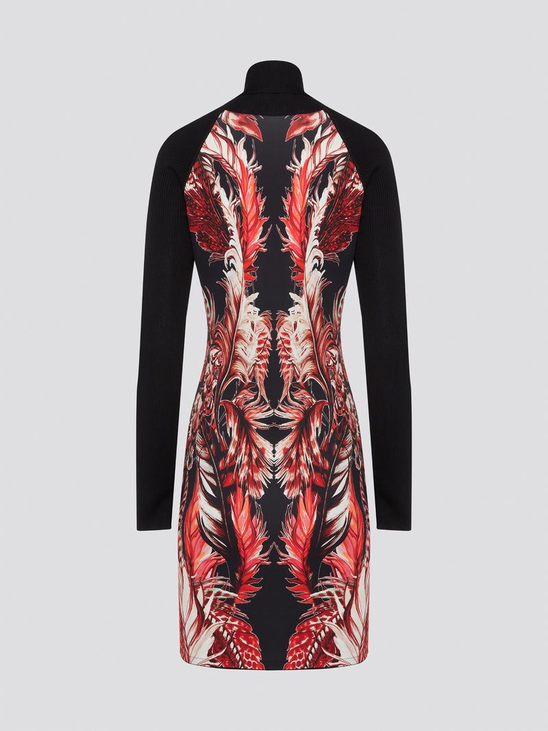 Elevate your wardrobe with the timeless sophistication of this Roberto Cavalli Printed Turtleneck Dress. Perfect for any occasion, this dress features a striking print that exudes luxury and style. With its figure-flattering silhouette and elegant turtleneck design, you'll turn heads wherever you go in this must-have piece.