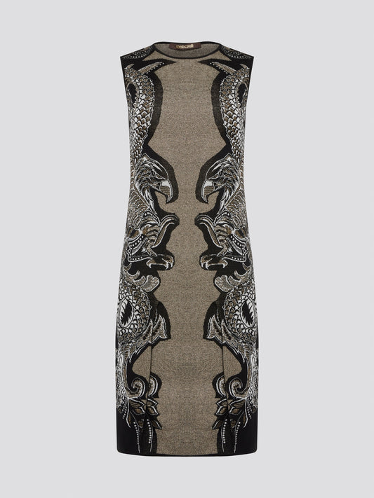 Elevate your wardrobe with the exquisite Knitted Bodycon Dress by Roberto Cavalli. Crafted with precision and care, this dress features intricate knitted details that hug your curves in all the right places. Make a statement at any event with this luxurious and unique piece that exudes elegance and style.