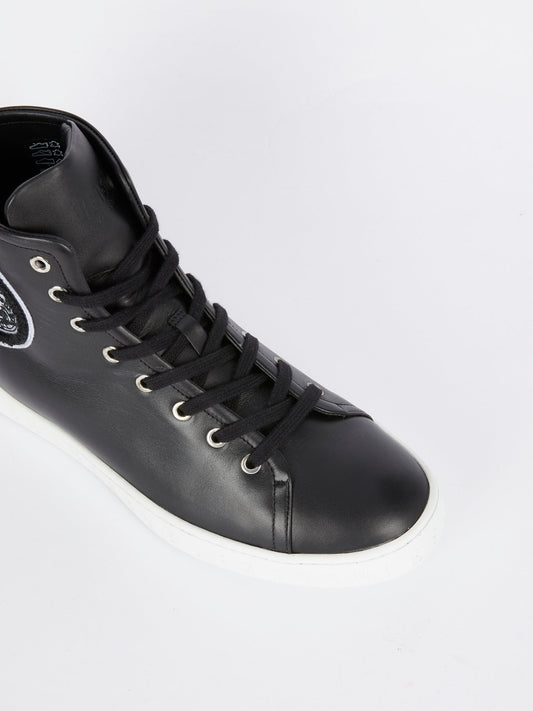 Black Monogram High Top Sneakers