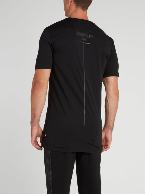 Black Rear Logo Crewneck T-Shirt