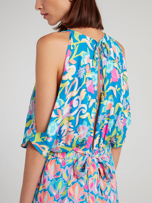 Floral Cold Shoulder Romper
