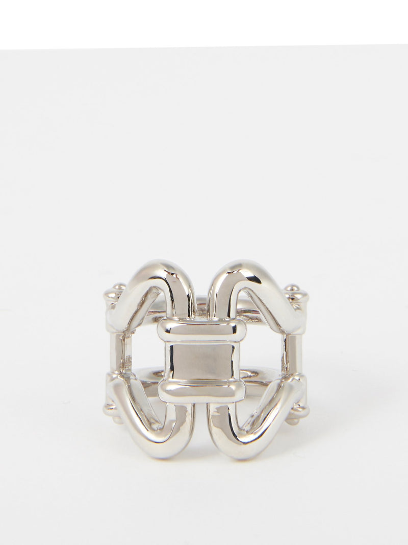 Palladium Monogram Steel Ring