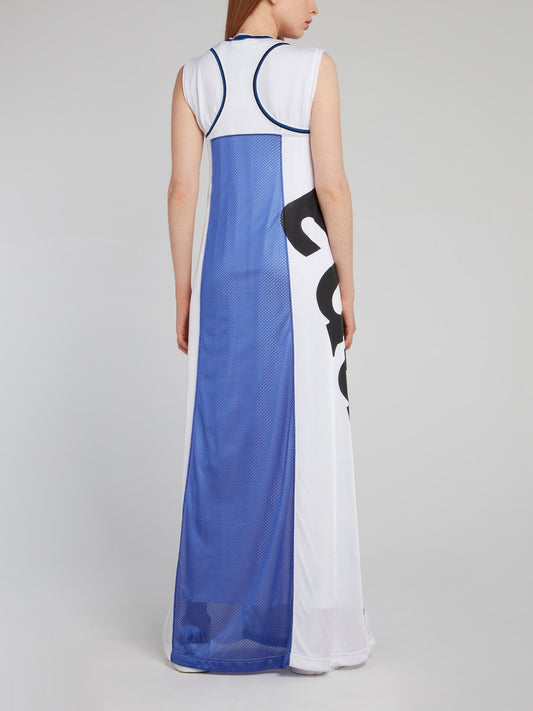 Kappa Perforated Panel Maxi Dress