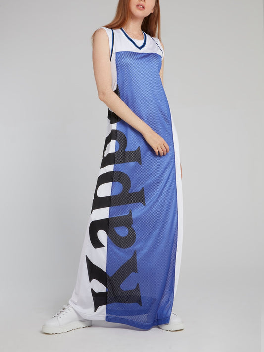 Kappa Perforated Panel Maxi Dress