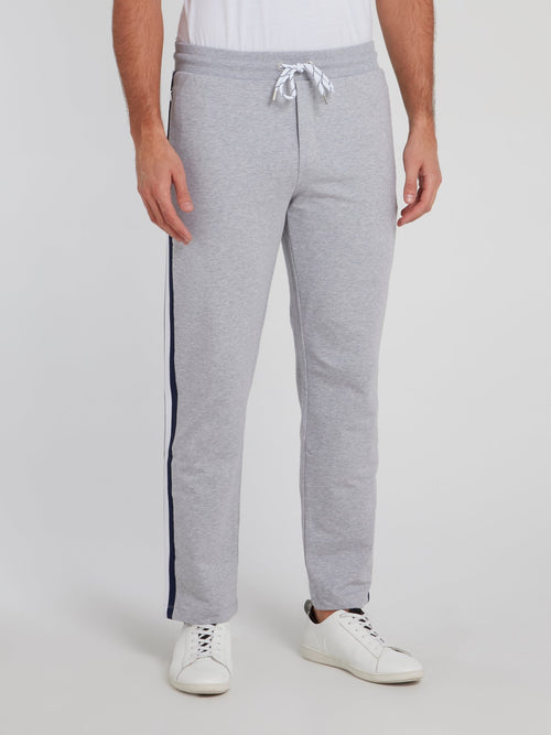 Grey Side Stripe Active Fleece Pants