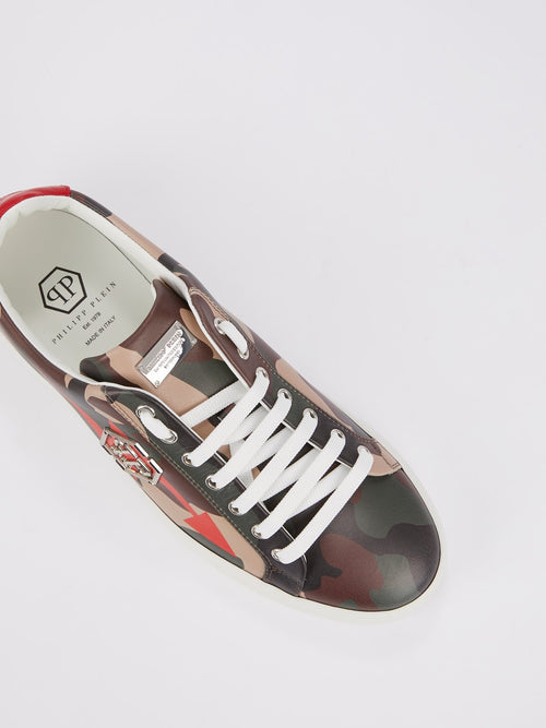 Thunder Camo Leather Sneakers