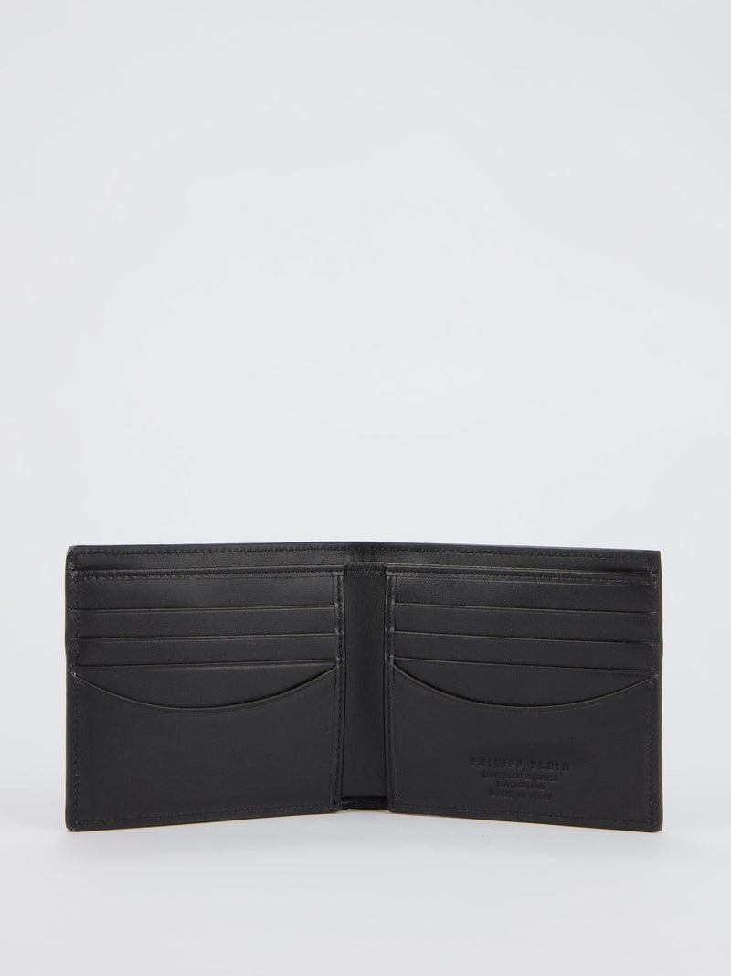 Black Star Studded French Wallet