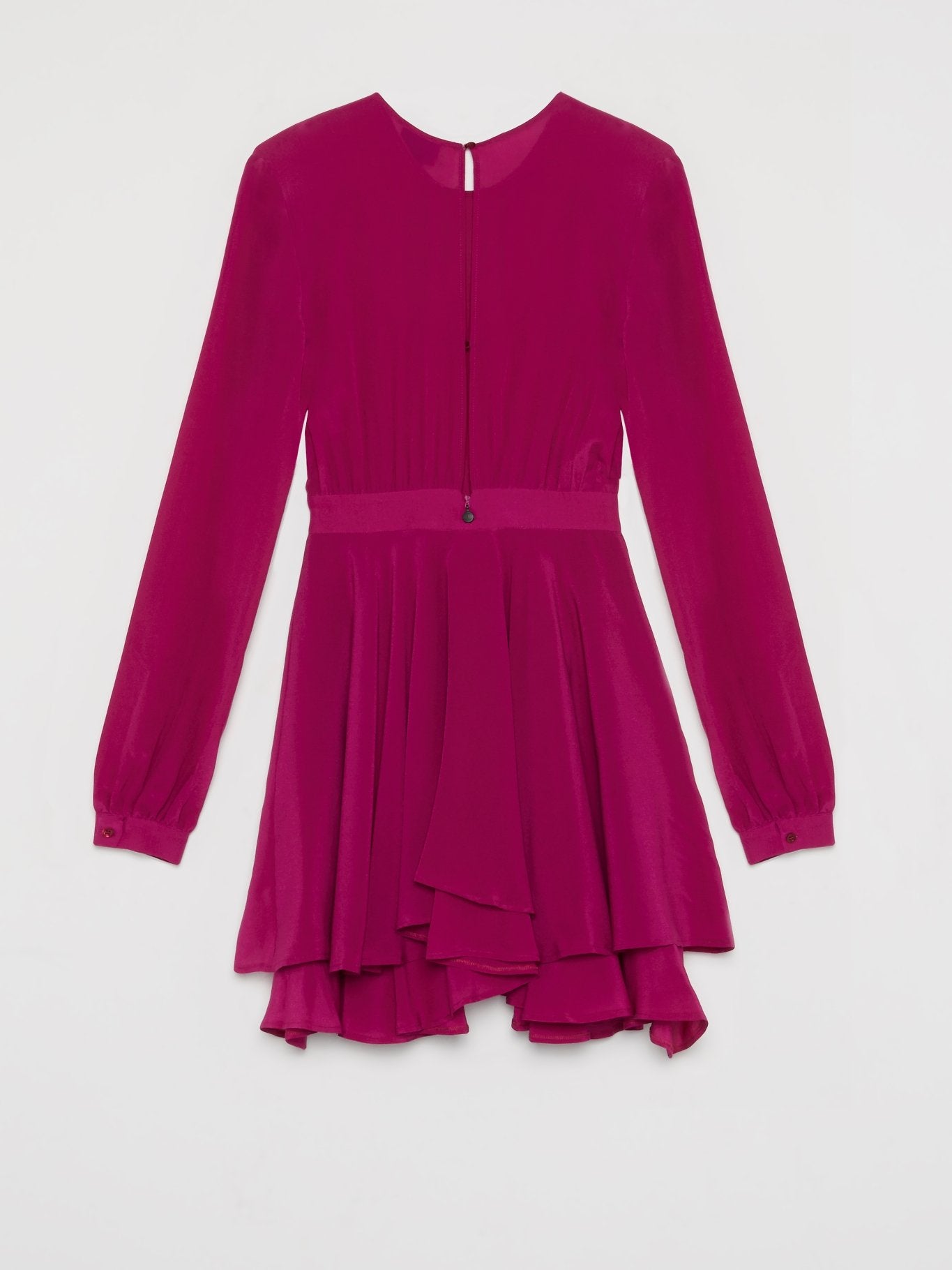 Burgundy Ruffle Mini Dress