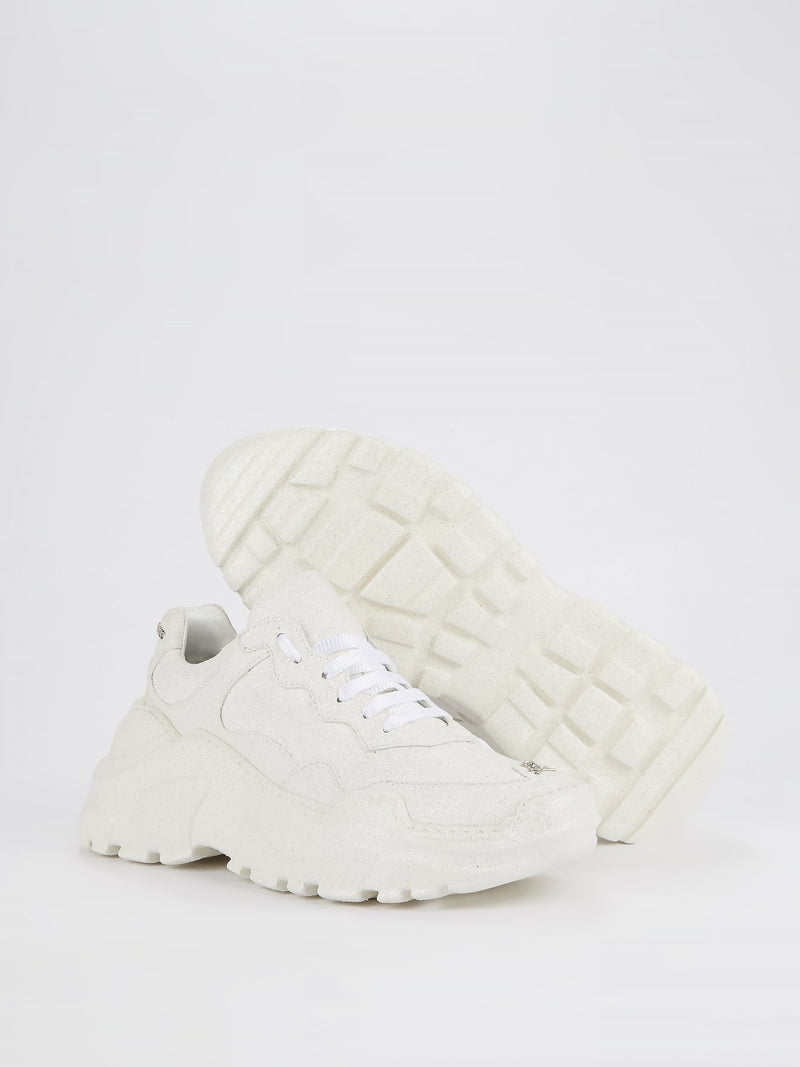 White Crystal Runner Sneakers