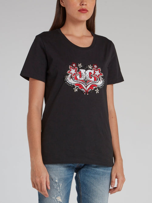 Black Multi-Stud Monogram T-Shirt