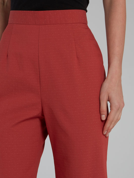 Burgundy Removable Detail Brick Pants