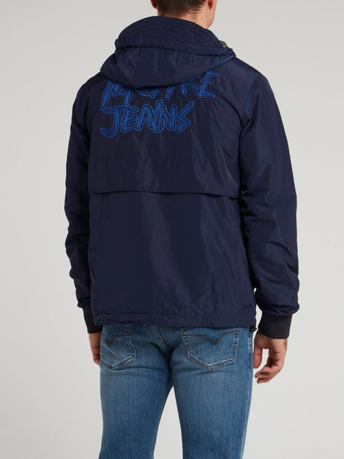 Navy Reversible Logo Jacket