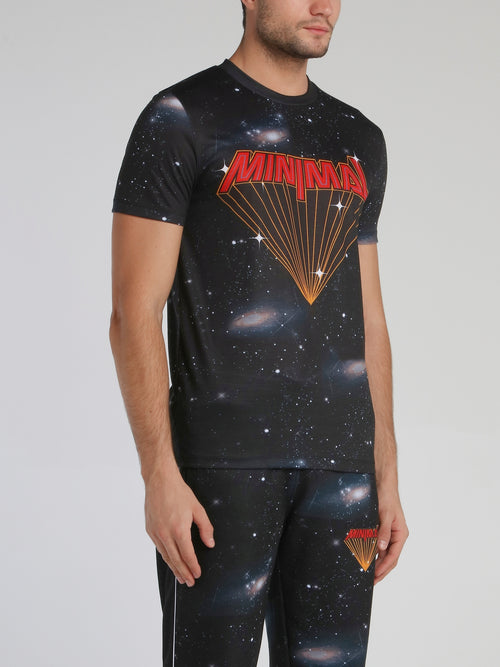 Universe Print Crewneck T-Shirt