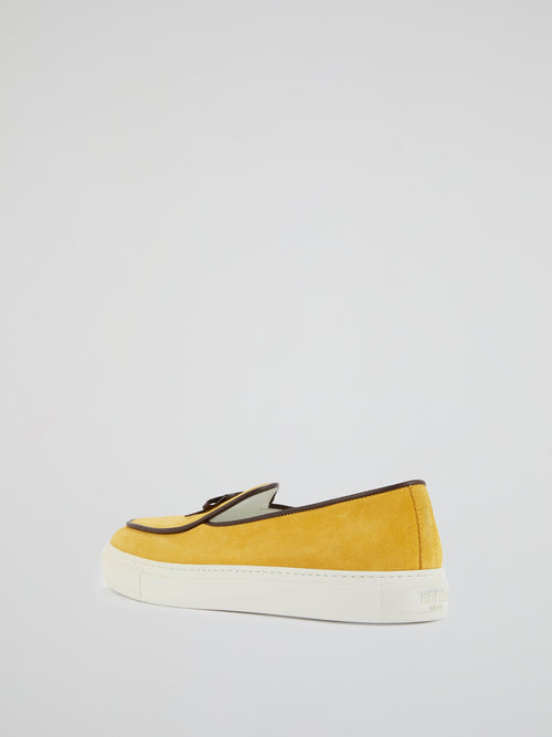 Mustard Suede Moccasins