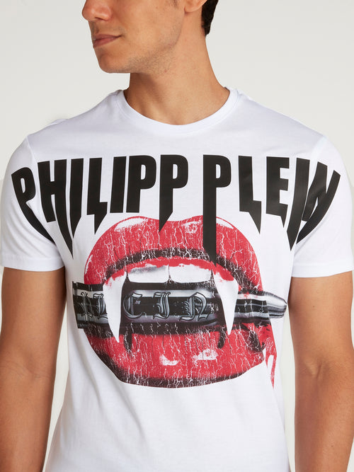 White Vampire Crewneck T-Shirt