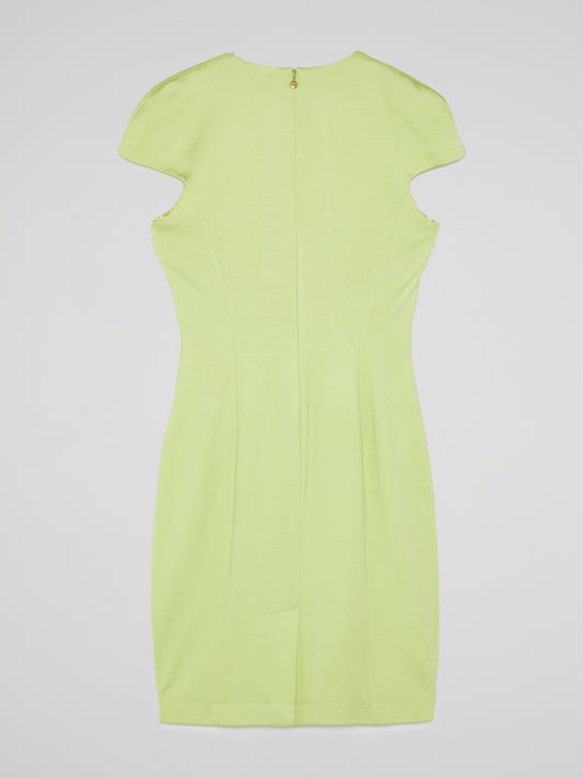 Green Cut Out Mini Dress
