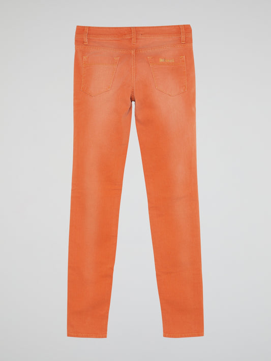 Orange Slim Fit Jeans