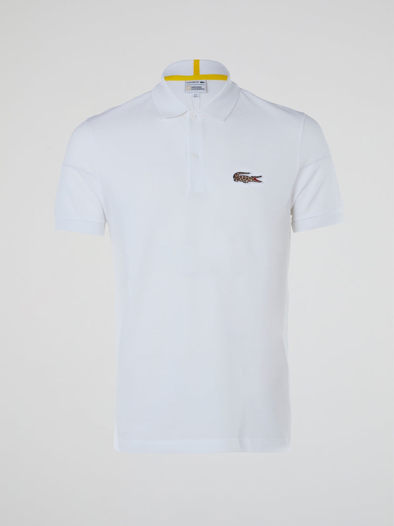 White Short Sleeve Polo Shirt