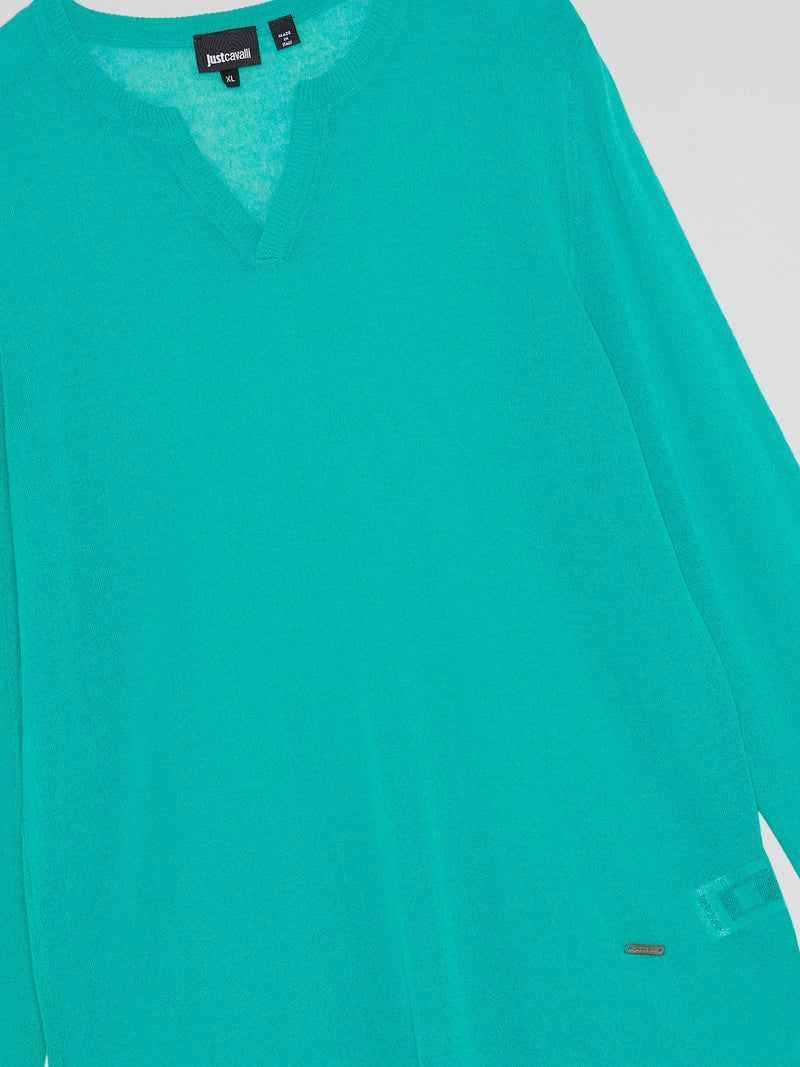Turquoise Long Sleeve Top