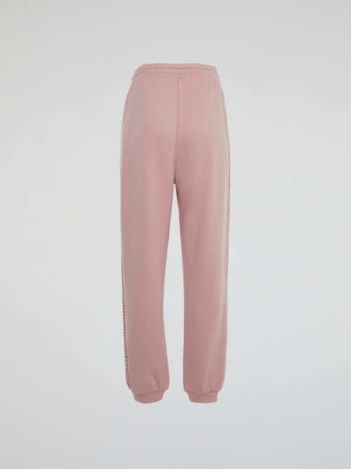 Rose Side Detail Drawstring Track Pants