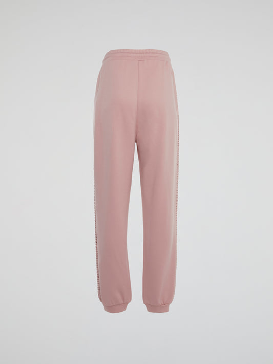 Rose Side Detail Drawstring Track Pants