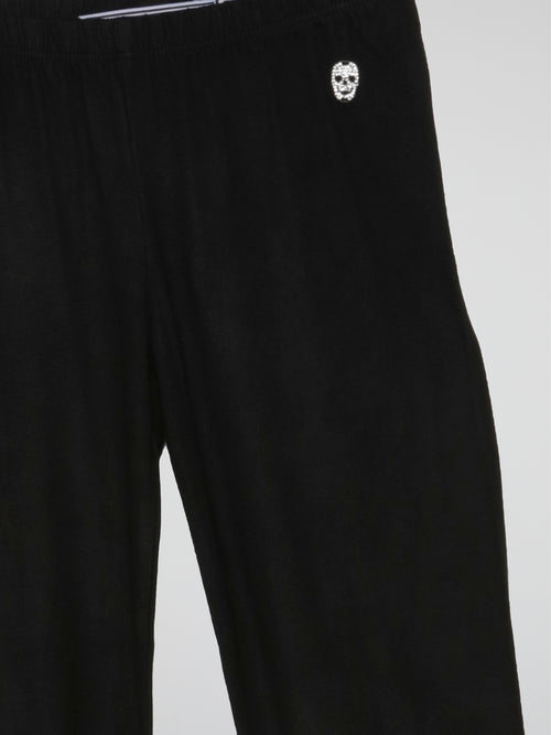 Black Skull Stud Leggings (Kids)