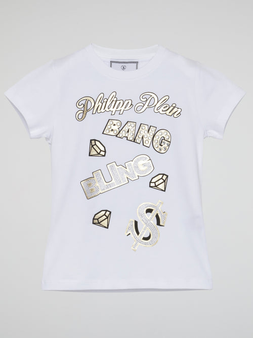 White Bang Bling Crewneck T-Shirt (Kids)