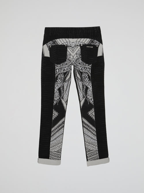 Black Reptilian Jeans